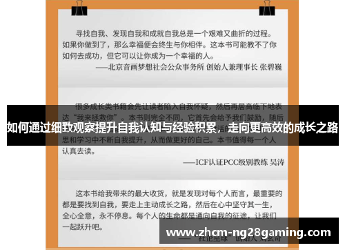 如何通过细致观察提升自我认知与经验积累，走向更高效的成长之路
